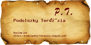 Podolszky Terézia névjegykártya