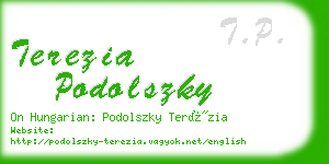 terezia podolszky business card